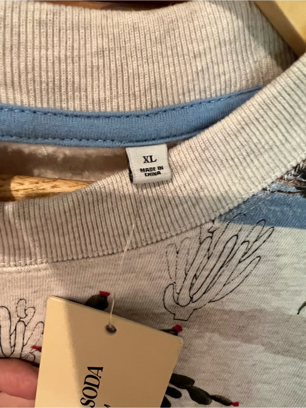 Scotch & Soda Men’s Desert Print Crewneck Sweater - Light Tan Cream - Picture 3 of 6
